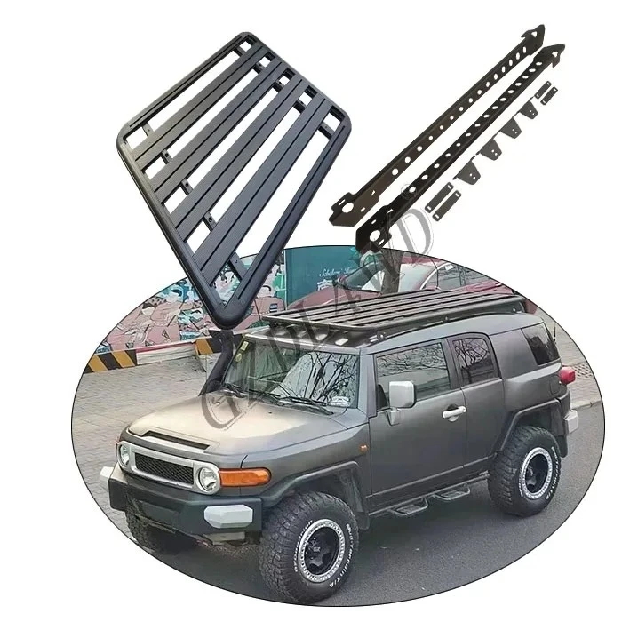 

GZDL4WD 220*125 см Высокое качество 4x4 багажник на крышу из алюминиевого сплава для Land Cruiser FJ Cruiser 2007+ автомобильный багажник на крышу