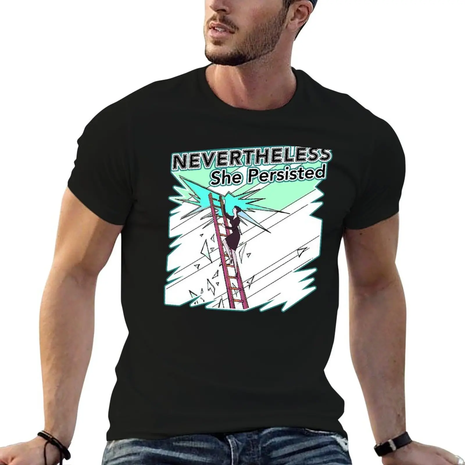 T-shirt « She Persisted - Glass Ceiling » grande taille, t-shirt décontracté d'été