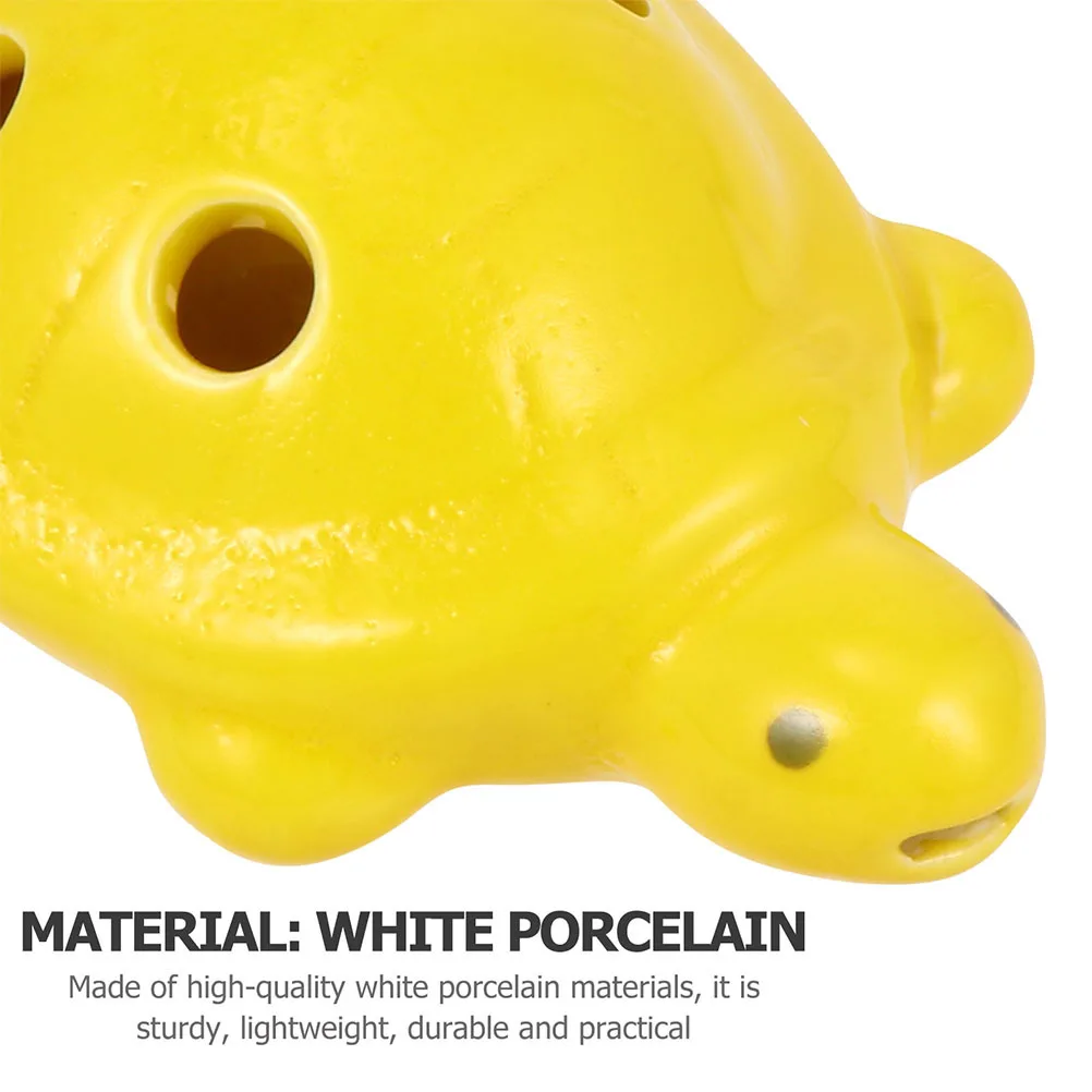 

2Pcs 6 Hole Ceramic Ocarina Tortoise Shape Portable Beginners Musical Instrument Children Practice Wind Instrument