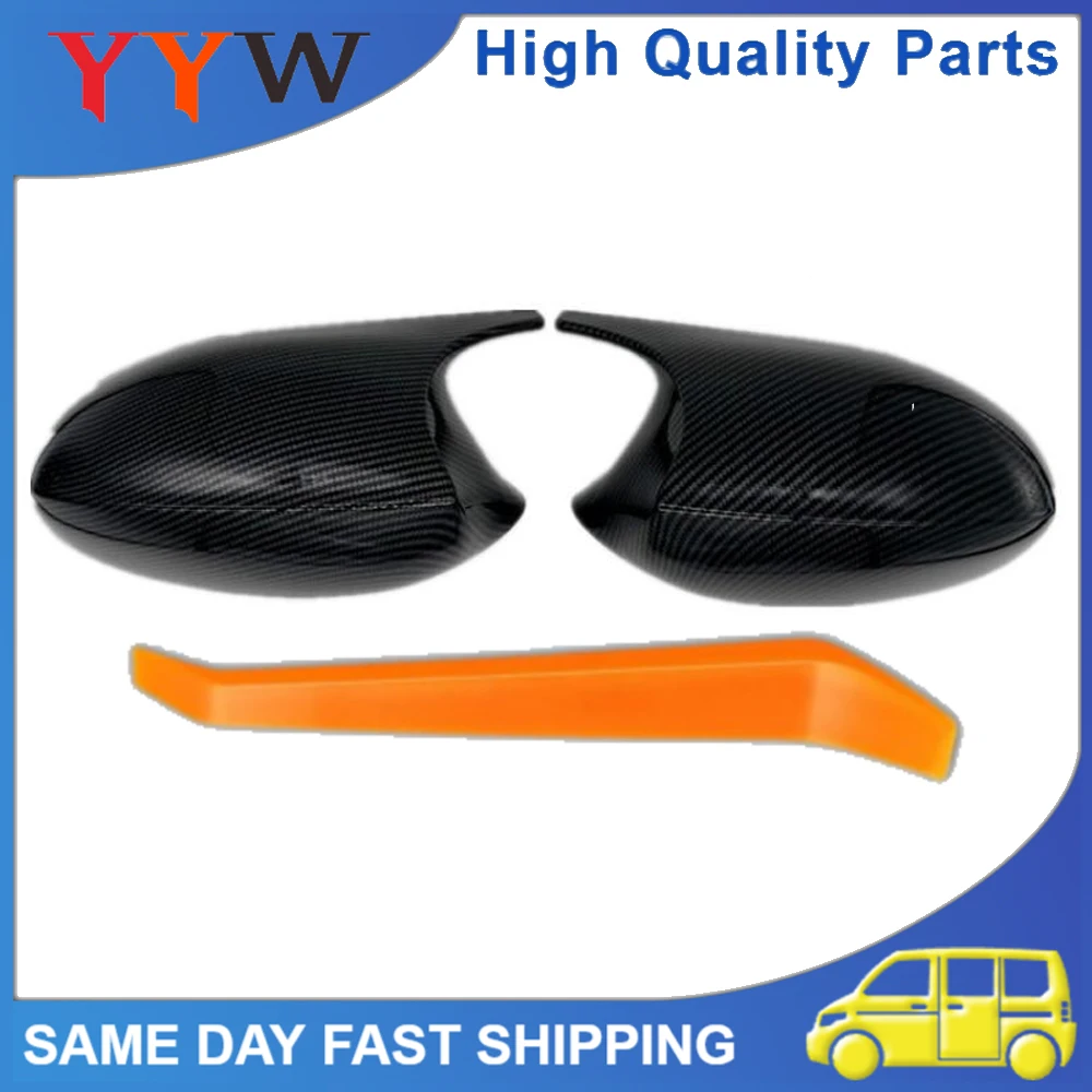 

1Pair NEW Car Carbon Fiber Rearview Mirror Cover Left Right Durable For BMW 3 Series E90 E91 E92 E93 2005-2008 M3 E90 Pre LCI M3