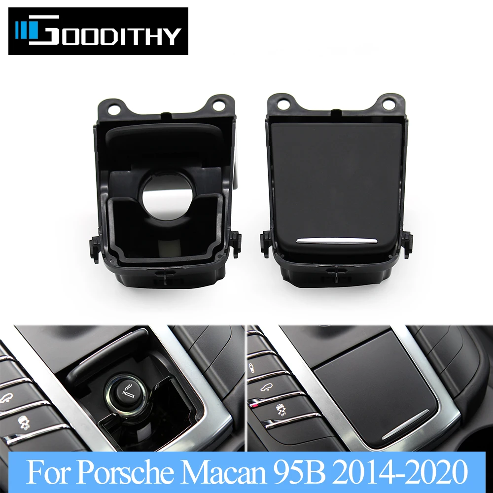 

Car Front Central Console Ashtray Box Liner Case Cover Trim For Porsche Macan 95B 2014 2015 2016 2017 2018 2019 2020 95B857273