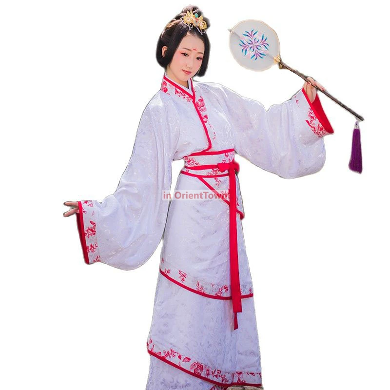 ملابس أداء الفن الكلاسيكي Hanfu المرأة الصينية الجنية أزياء الرقص الكلاسيكي فستان شرقي أنيق قديم