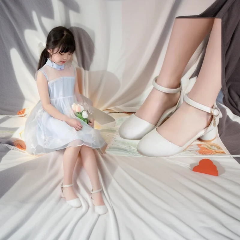Baby Girls Princess Shoes Sparkling Stage Elegant Cute Kids Sandals Comfortable Heels Catwalk Fashion Spring/summer Students