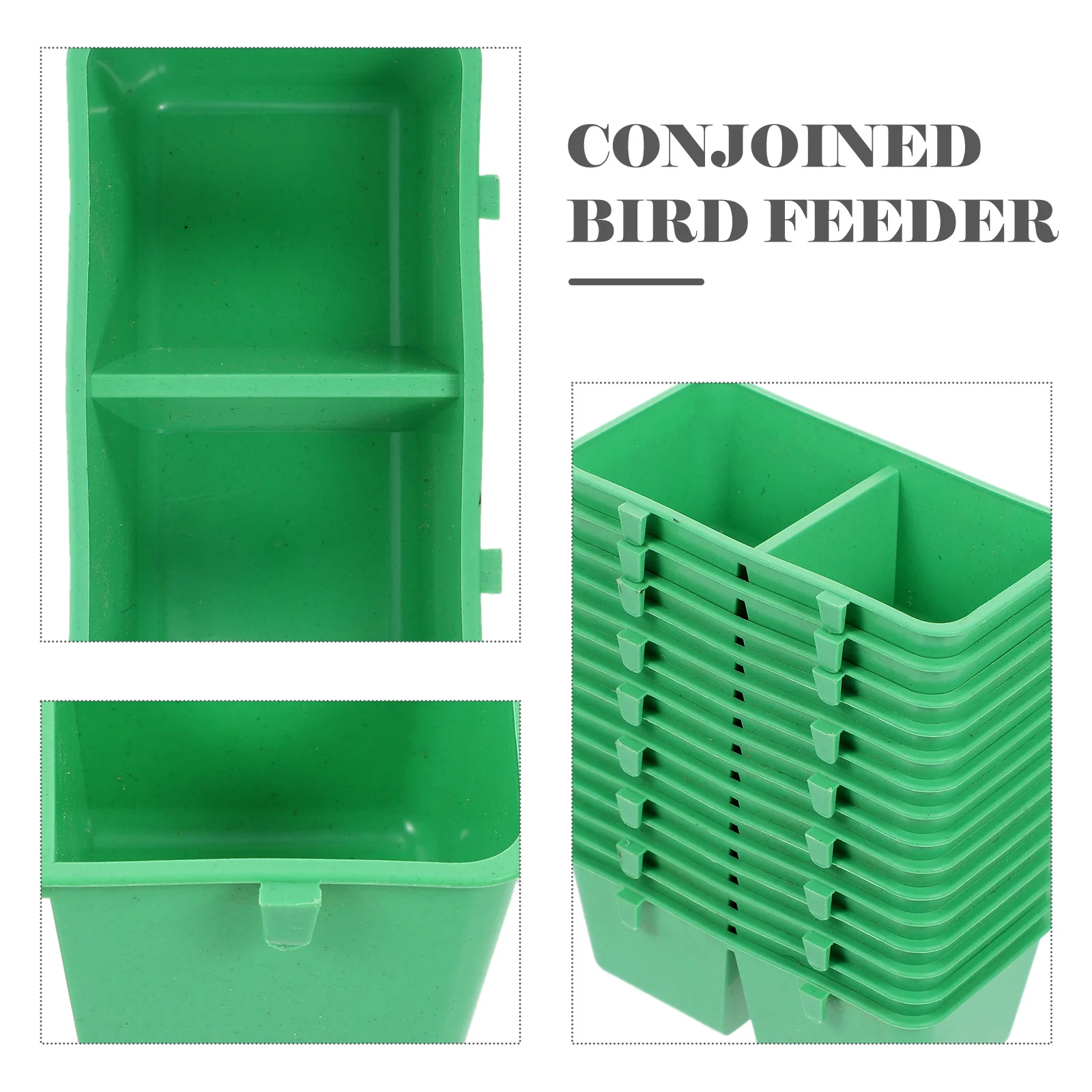 

15Pcs Conjoined Bird Feeder Plastic Feeding Bowls Spill Splash Proof Parrot Cage Food Container Bird Supplies Pet Parrot Feeder