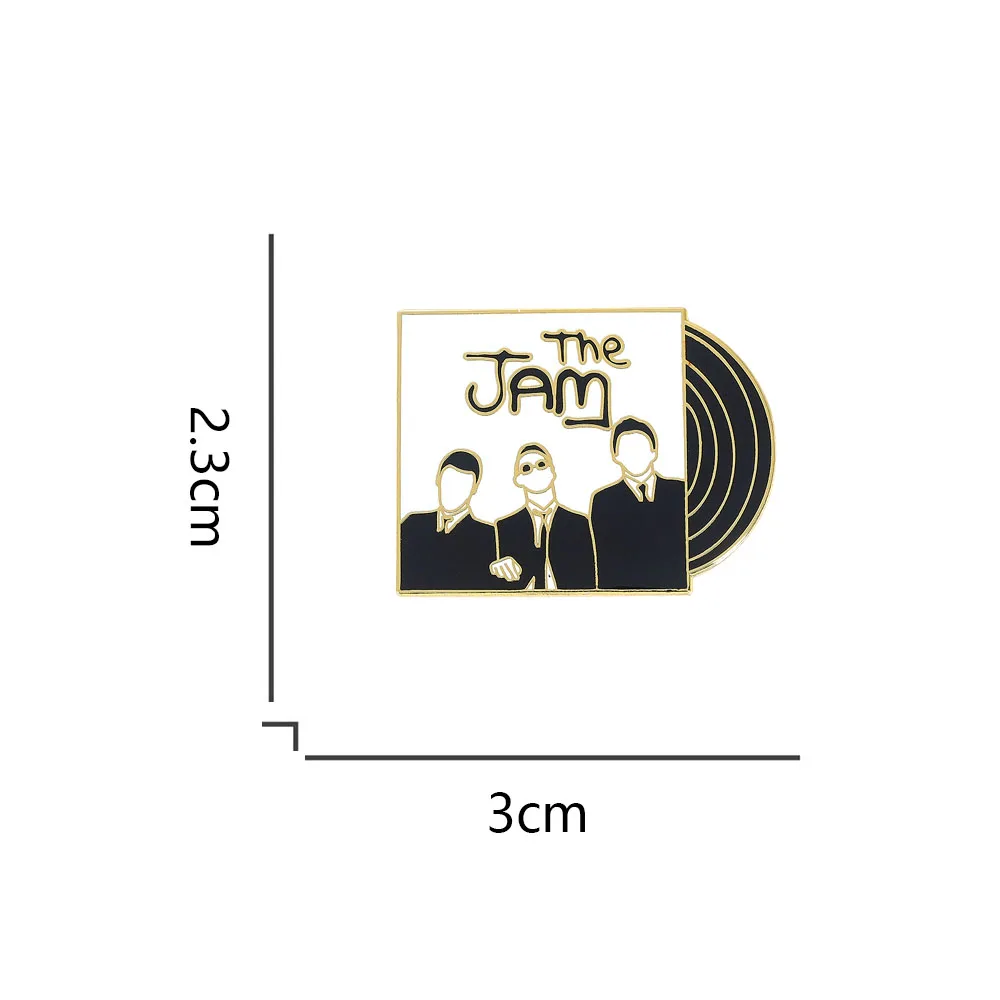 In the City Album Cover Lapel Pin Punk Band Music Brooch Vinyl Record Badge Rock Fans Collection Souvenirs view 2