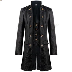 Manteau Victoria Edwardian Steampunk pour hommes, vêtements d'extérieur redingote, pardessus prince vintage, veste Renaissance médiévale, costume de cosplay