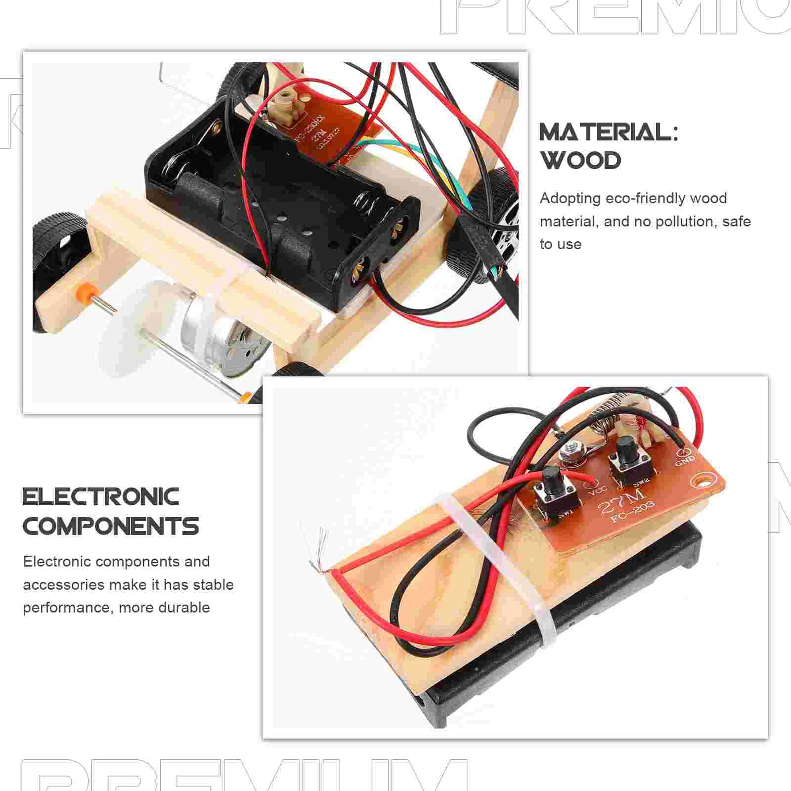 Wooden DIY Solar Powered RC Car Puzzle Assembly Science Vehicle Toys Set for Children diy car solar car