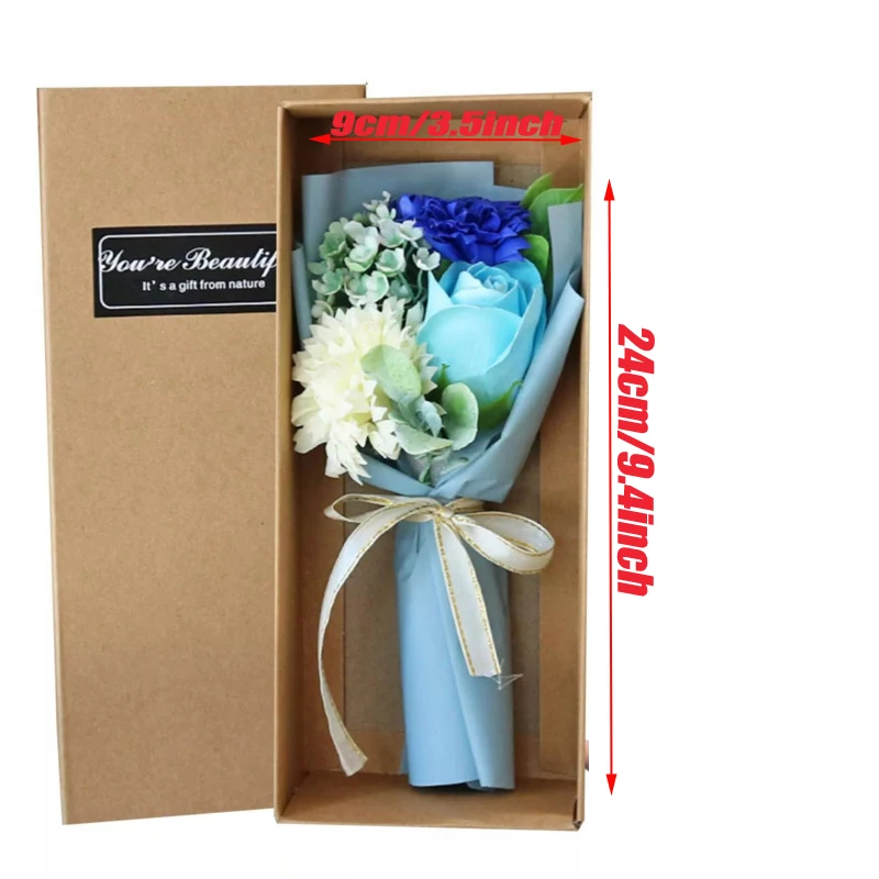 Simulation Rose Soap Bouquet Gift Box Mother's Day Carnation Artificial Flower Bouquet Valentine's Day Wedding Holiday Gift