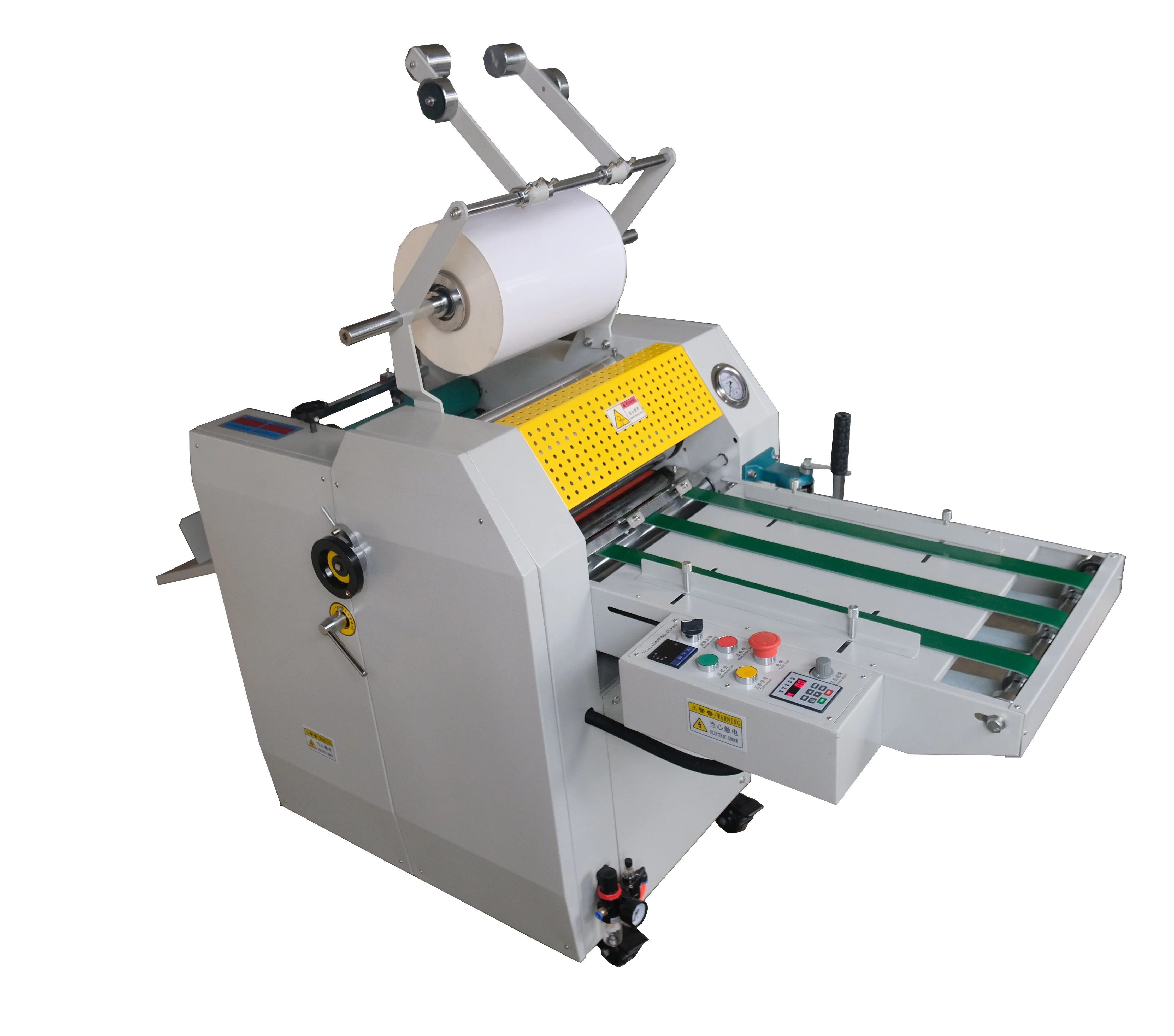 SWFM390C High Speed Hydraulic Oil Heating Laminating Machine With Slitting