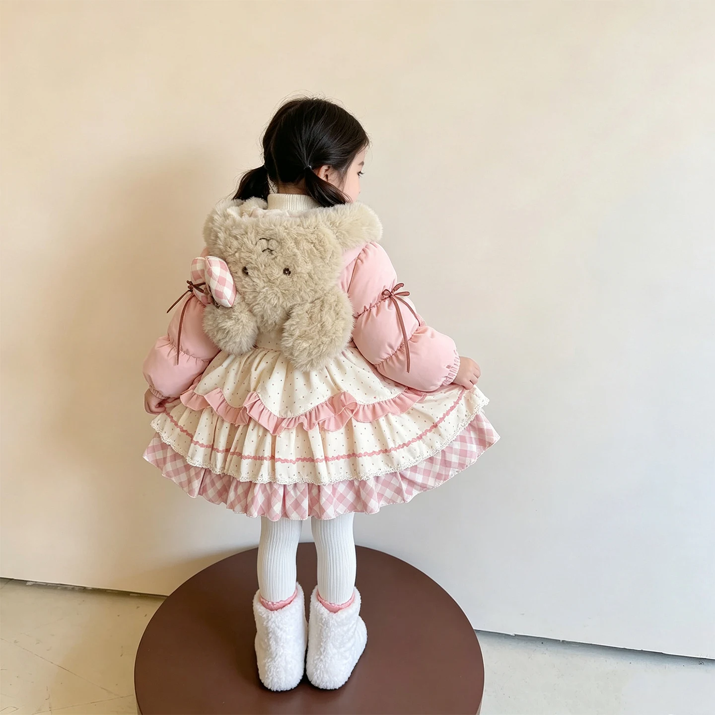 Winter Warm Fashion New 2-12Years Children Thicken Long Outerwear Cute Princess Hooded Cotton-padded Coat For Kids Baby Girls