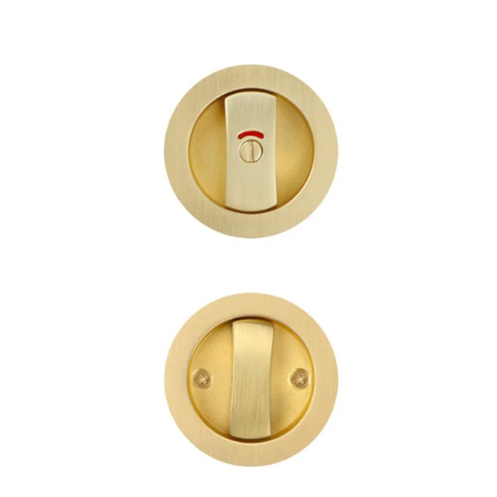 

1PCS Anti-Theft Door Lock Buckles Round Bathroom Sliding Door Lock Single Hook For Hotel Bathroom Sliding Door Zinc Alloy Parts