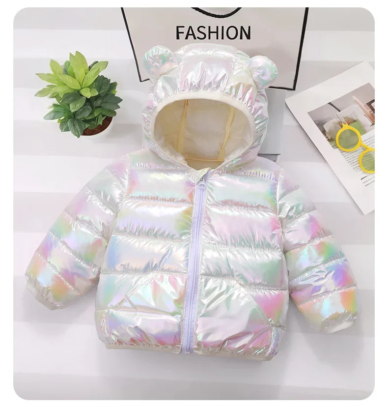 جديد طفل بنين بنات مقنعين سستة خفيفة الوزن أسفل السترات الاطفال القطن مبطن الصلبة معطف الأطفال الخريف الشتاء ملابس خارجية دافئة #6