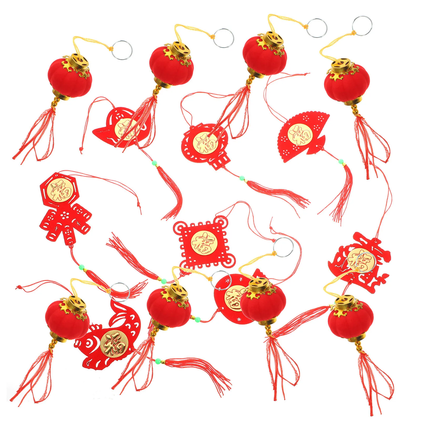 1 مجموعة السنة الصينية الجديدة بونساي قلادة التقليدية ديكور معلق مهرجان الربيع داخلي في الهواء الطلق لوازم المهرجان