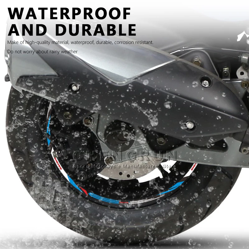 Motorrad-Radaufkleber, wasserfeste Aufkleber für Kymco Super Dink 125 300 350 Grand Dink SuperDink 125i 300i, Zubehör, Felgenstreifen