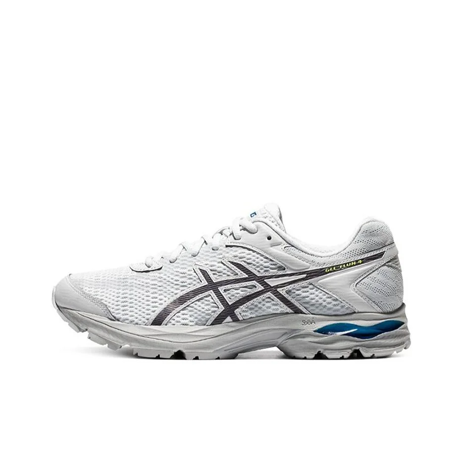 ASICS Gel Flux 4 Textile, Synthetic Leather Cushioning Breathable Low top Running Shoes Men's Gray 1011A614-020