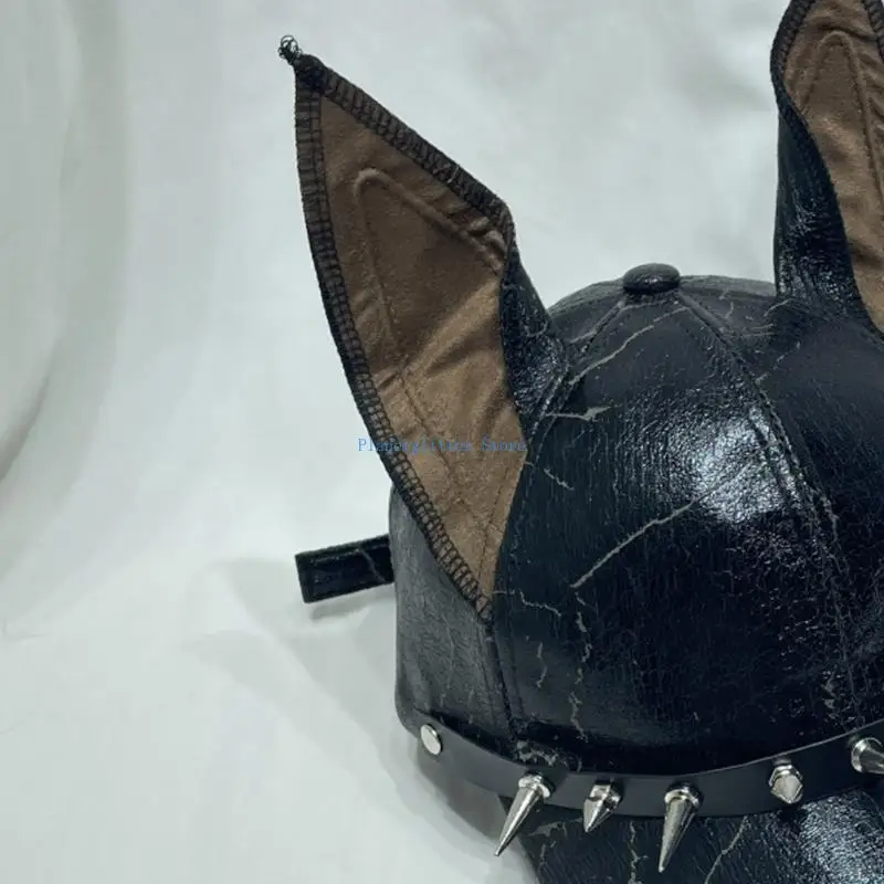 652B Troubled Cotton Outsider Fashion Hat Animal Ear Decoration For Casual Daily Use