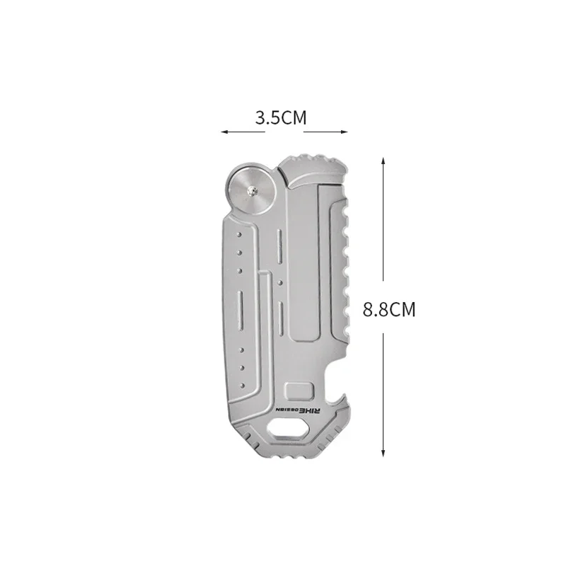 Outdoor Titanium Alloy Keychain Multifunctional EDC Small Portable Card Tool