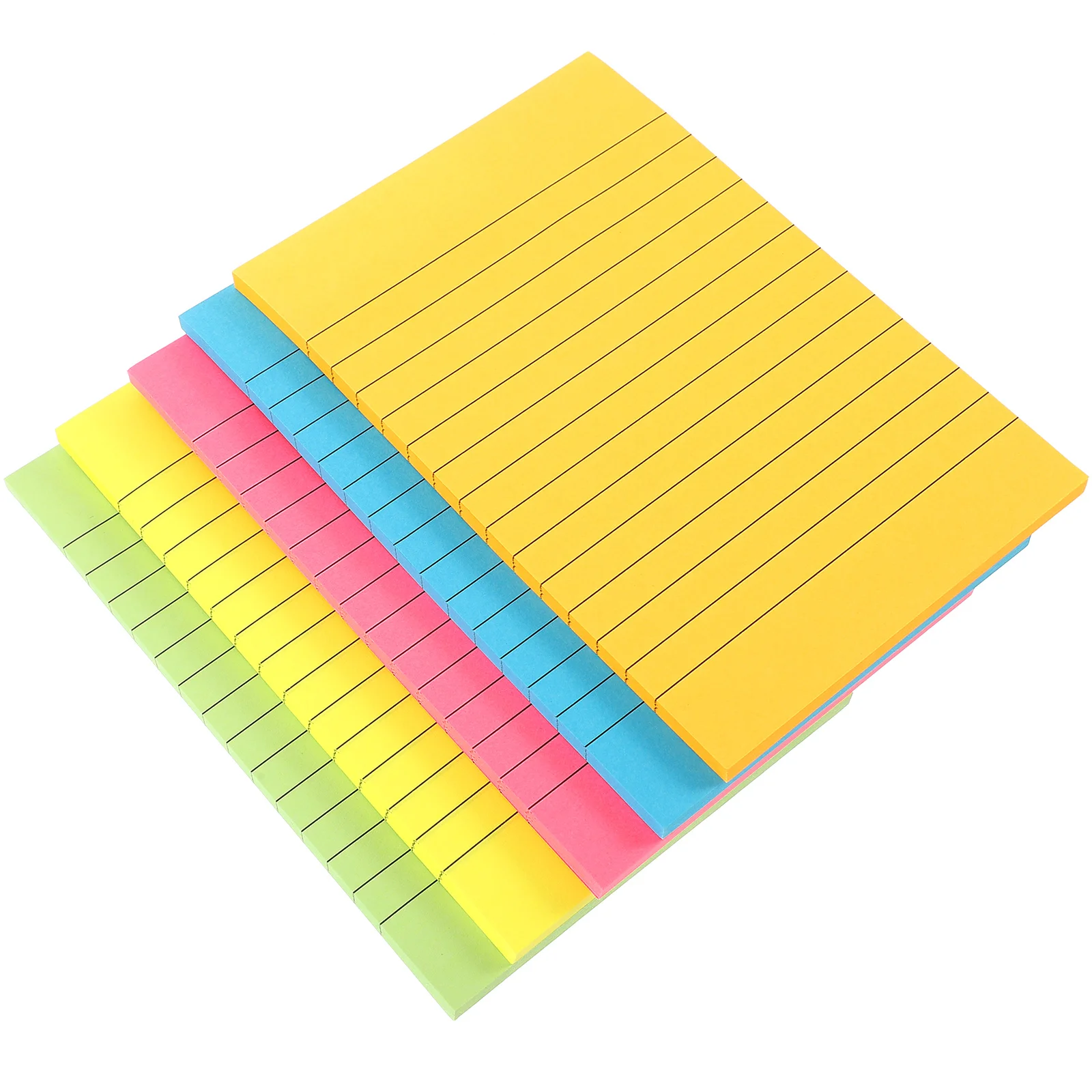 

5 Books Self adhesive Memo Pads Lined Tearable Paper Office Supplies Note Accessories Portable Notepads Household