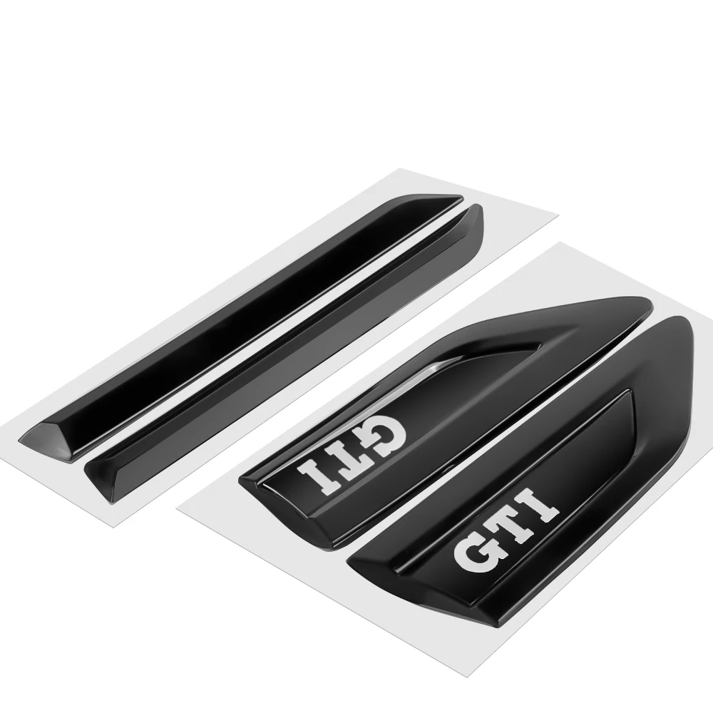 1 Pair 3D Cool Car Body Fender Side ABS Plastic Knife Side GTI/R Emblem Sticker For VW Volkswagen Tiguan L 2017 Before 2017