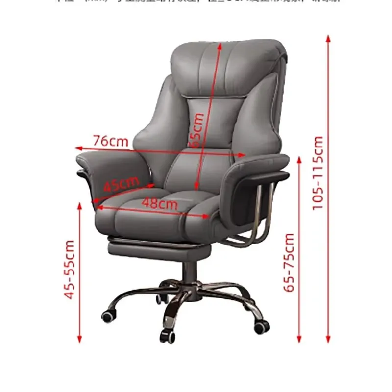 Italian Modern Office Chair Cushion Luxury Lumbar Latex Comfort Gaming Chair Ergonomic Swivel Chaise Bureau Home Furniture