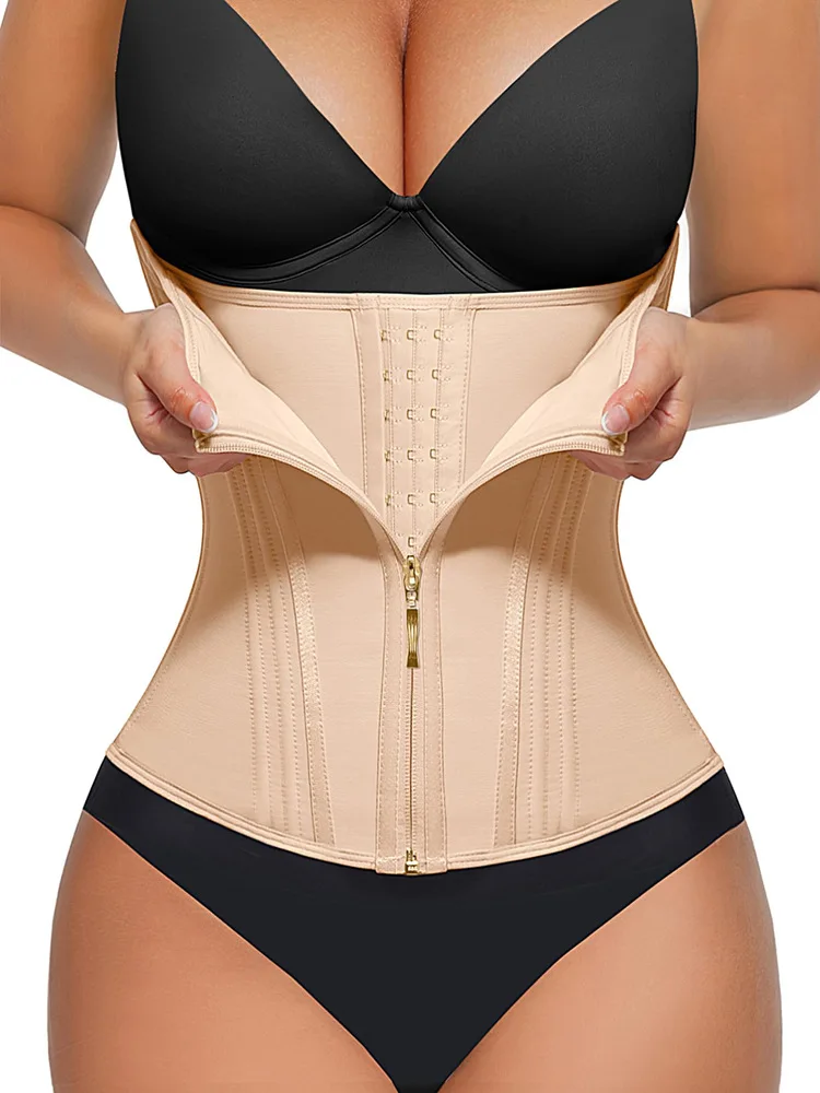 Women's Waist Trainer Corset Shapewear Tummy Control Body Simple Style Pure Color Buckle Type Body Shaping Waist Seal