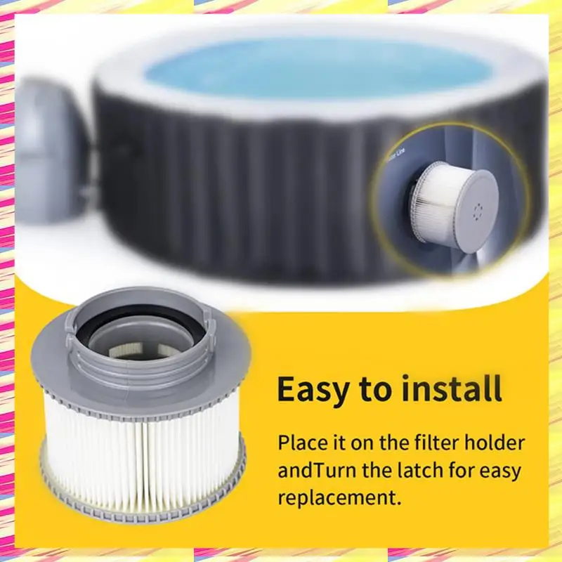 

ABJJ 6PCS Replacement Accessories Filter For MSPA Filter FD2089, Filter Cartridge Pump Fit All Current MSPA Hot Tubs Pool Filter