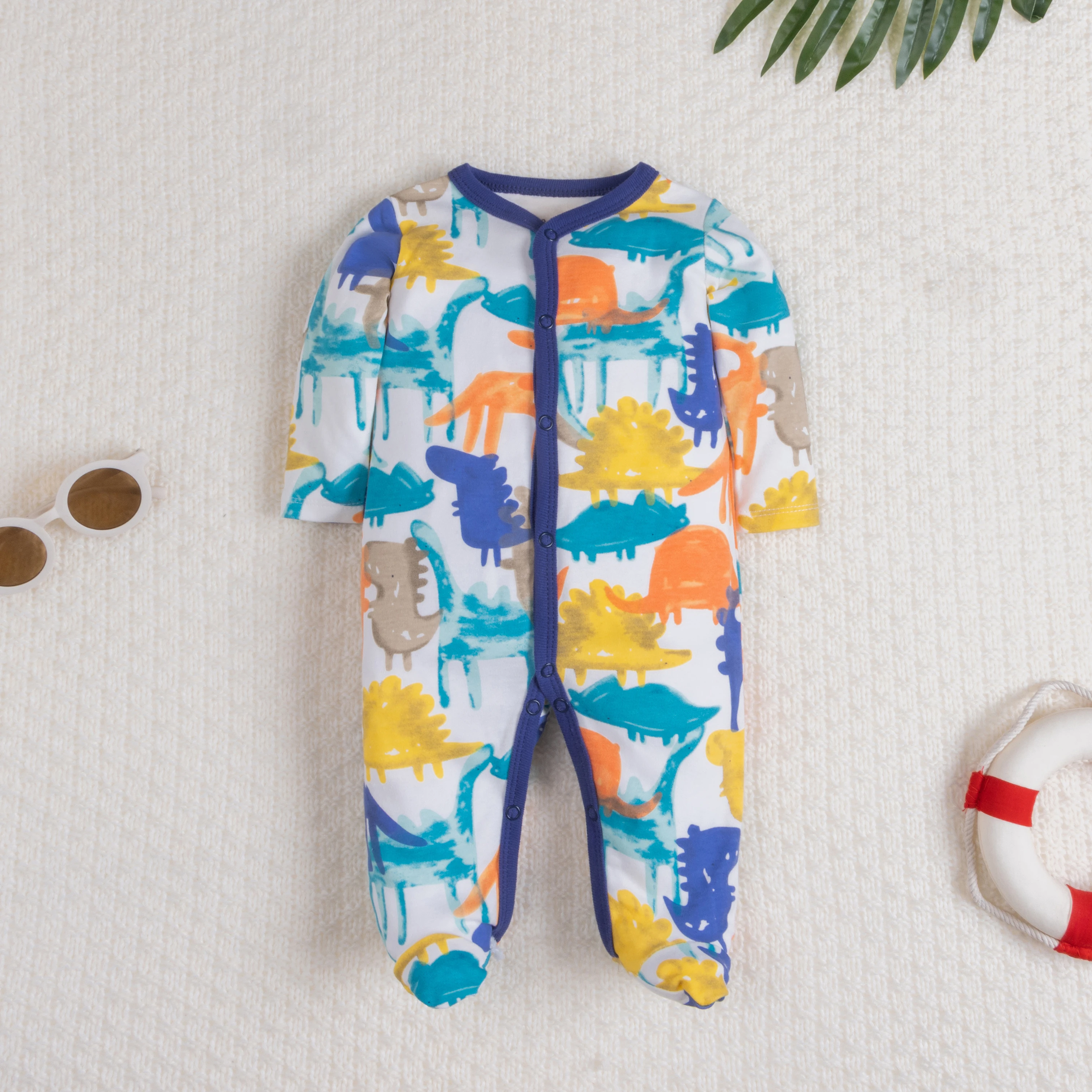 Cozy Long Sleeve Footed Onesie for Newborns, Infant's Clothing, Soft Baby Clothes Romper.