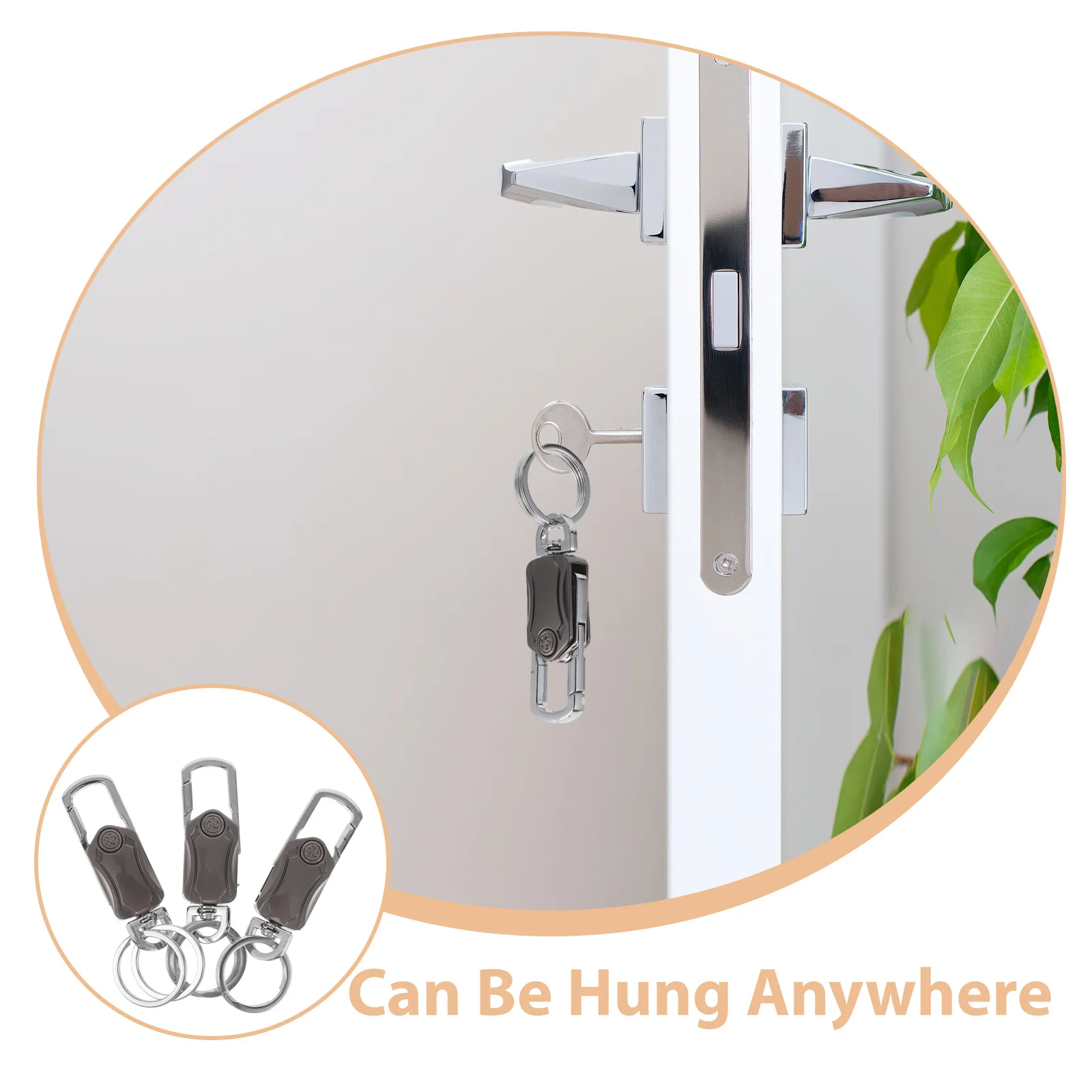 مجموعة حلقات مفاتيح معدنية ممتازة مكونة من 3 قطع، حقيبة ريترو ساحرة، أداة استرخاء محمولة للعمل والدراسة والسفر والاستخدام اليومي #5