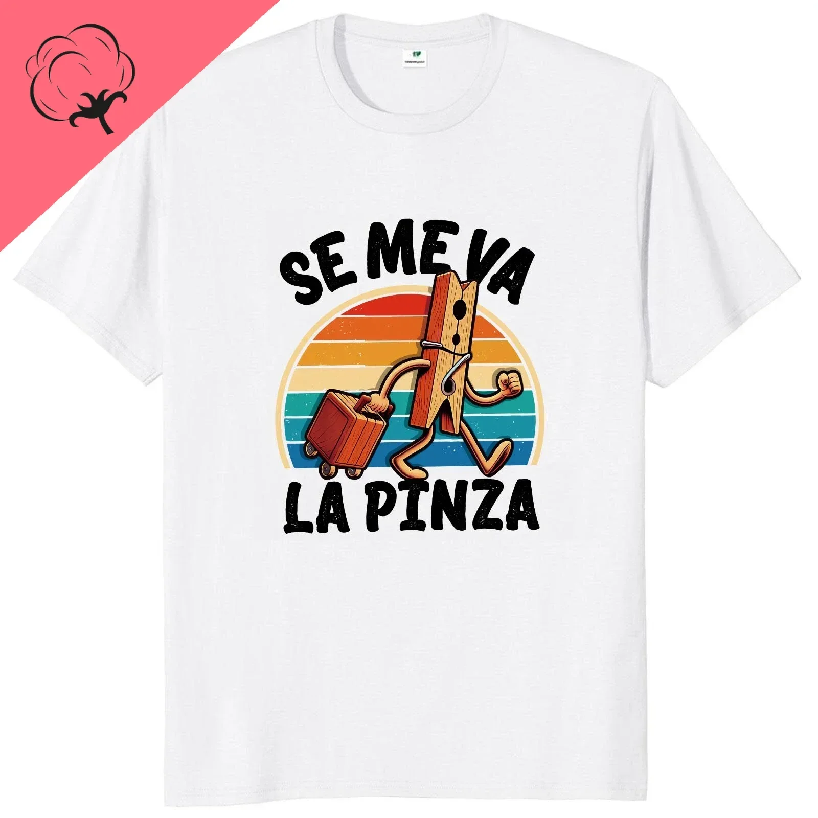 Soft Unisex Casual Tops EU Size Se Me Va La Pinza T Shirt Funny Spanish Jokes Y2k Vintage T-shirt For Men Women