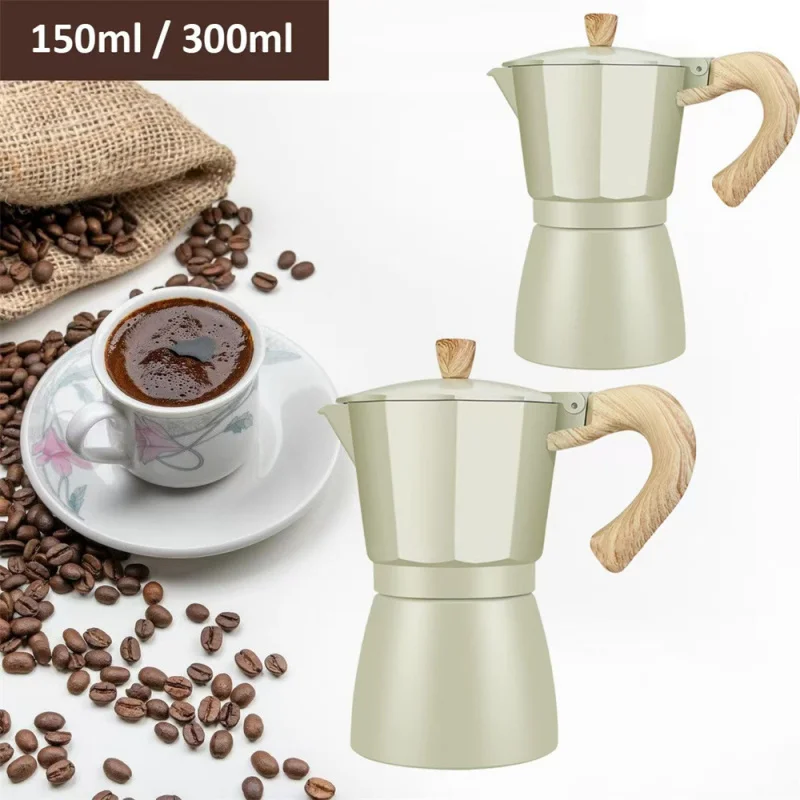 Aluminum Italian American Moka Pot Hand-Boiling Coffee Machine Espresso Mini