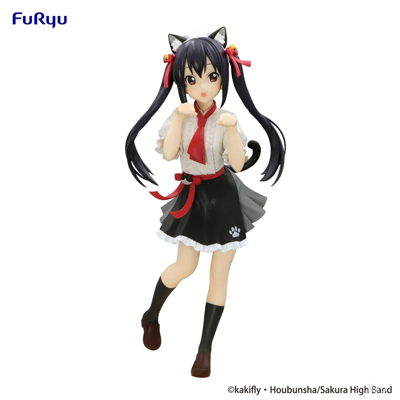 FuRyu Original Trio-Try-iT Figure Nakano Azusa Action Figure  けいおん! Anime Figure Toys For Kids Gift Collectible Model Ornaments