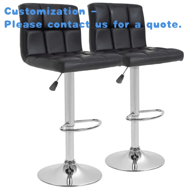 

custom.Barstools Bar Chairs Counter Height Adjustable Swivel Stool with Back PU Leather Kitchen Counter Stools Set Dining Chairs