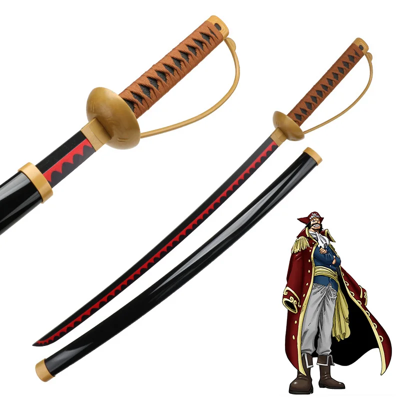 104Cm Bamboe Hout Demon Moordenaar Katanas Roger Japanse Anime Cosplay Wapen Model Prop Room Decor Kids Speelgoed