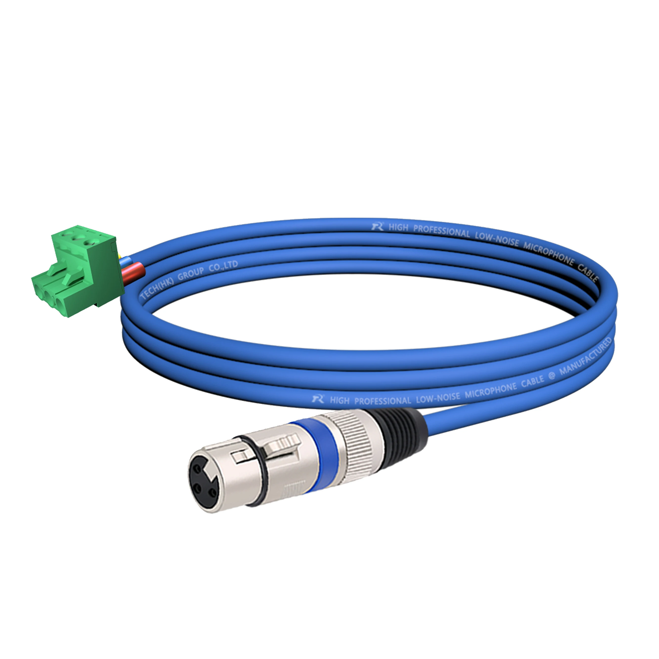 1 Stück Silber-Stecker mit Farbigem Endring und Farblich Passender Kabelummantelung, Profi-Audiokabel, Phoenix 3M/2EDG 5.08 3P zu 3P XLR M/F Kabel – Detail 14