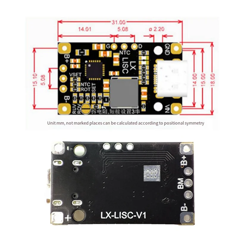 B50B-Lithium Battery Charging Boost Module Fast Charge 2S With Balanced Support Support QC Fast Charging Durable Easy To Use
