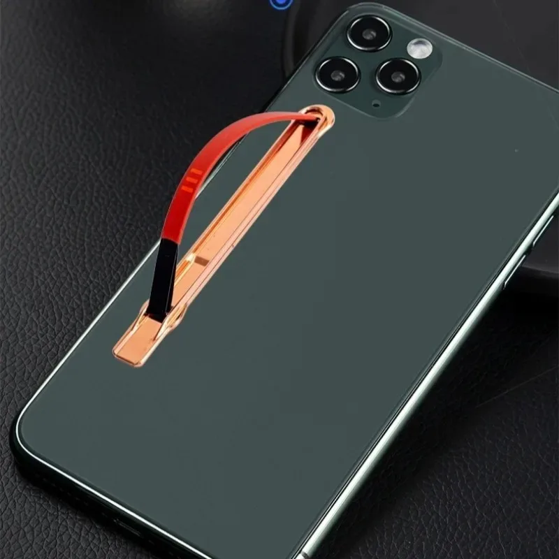 

Ultra Thin Small Zinc Alloy Phone Hand Stand Sticker Belt Foldable Anti-Slip Bracket Hidden Back Band Hands-Free Video Watching