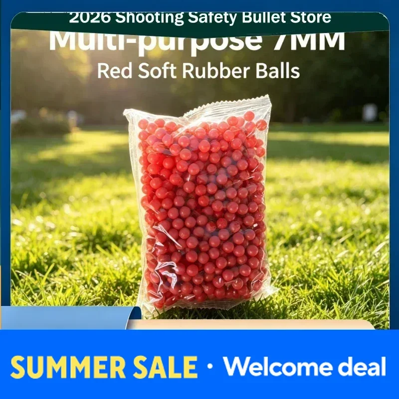 2027 2028cool 500Pcs/Bag 7MM Red Non-toxic Soft Round Balls Bulk Pack Outdoor Entertainment Toy Fittings 1Bag/3Bag/5Bag