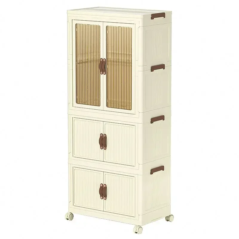

Multifunctional large-capacity plastic wardrobe cabinet folding storage box