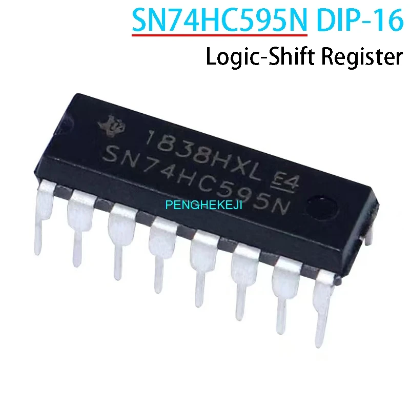10PCS SN74HC595N DIP-16 Logic-Shift Register 74HC595 74HC595N DIP16