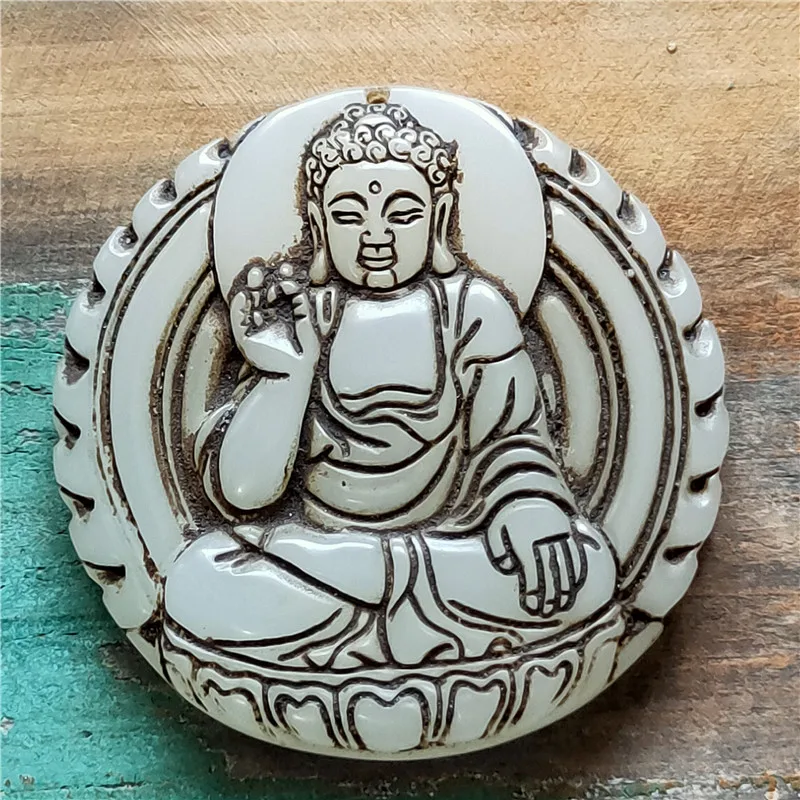 Jade old jade white jade brand pendant such as Buddha