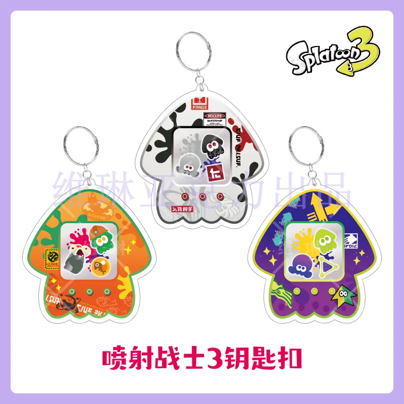Splatoon-Llavero de Anime para mujer, llavero acrílico para hombre, llavero de combate, colgante, accesorios de adorno, regalo para Amiga