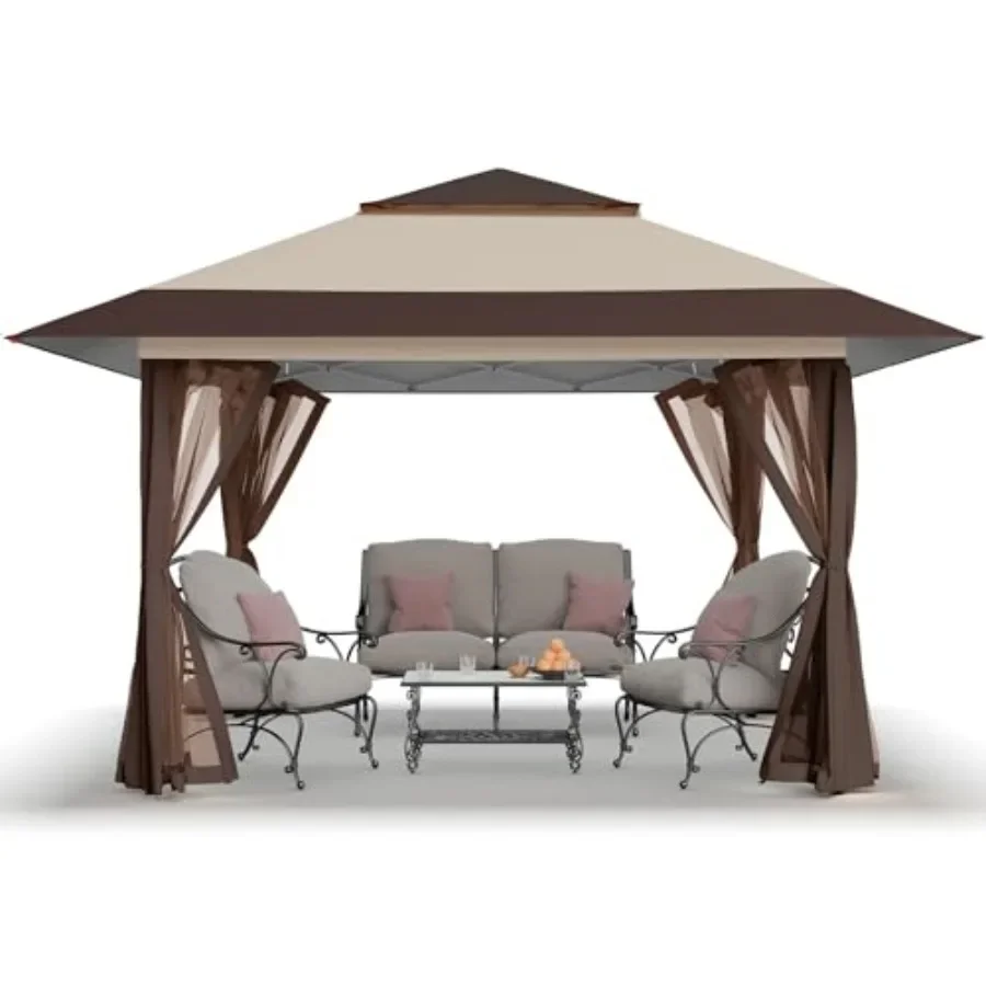 Pop Up Gazebo  Tent with Wheeled STO-N-Go Cover Bag - Outdoor Gazebo for Backyard Patio Furniture - Lightweight  Fe in Navy Blu