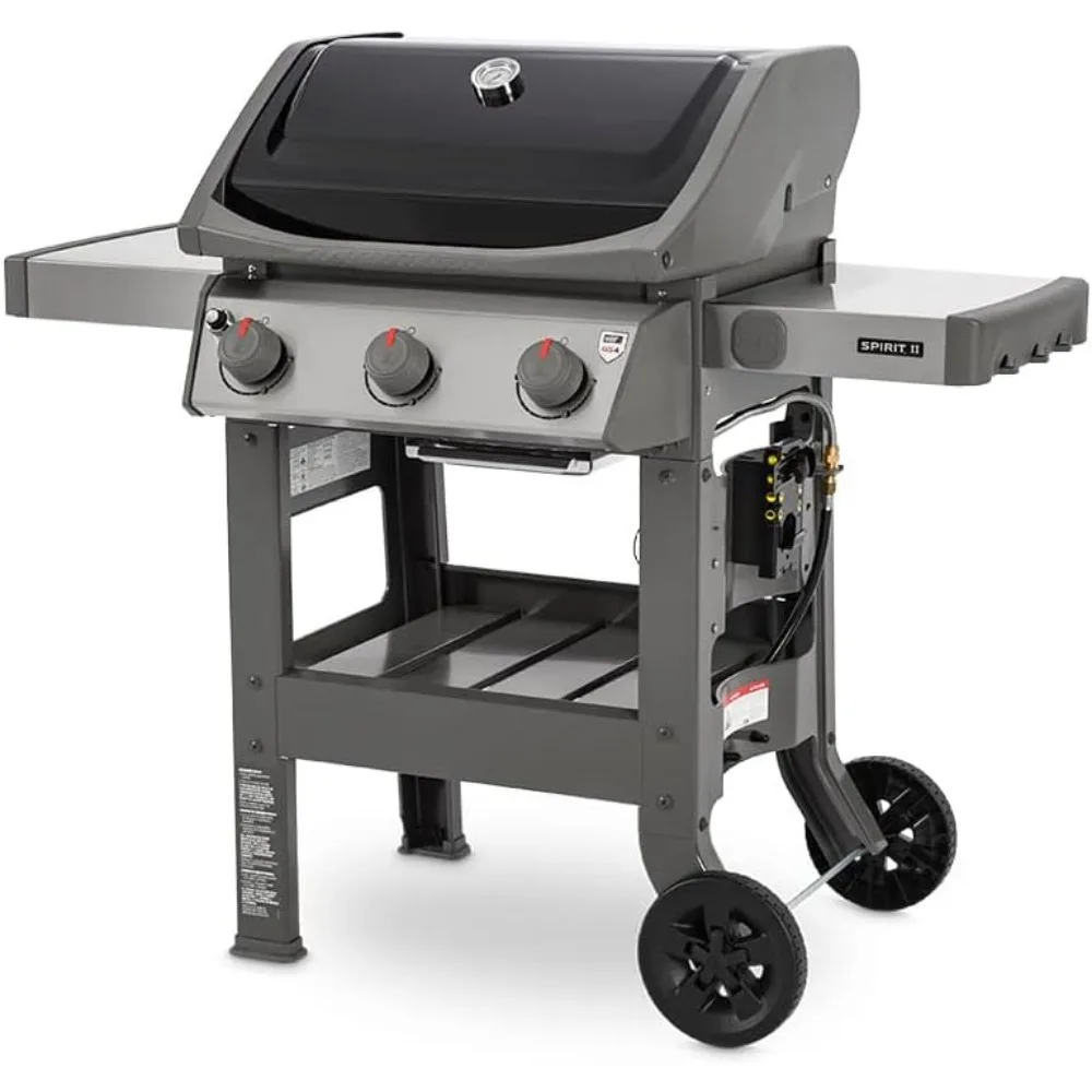 Spirit II E-310 3-Burner Liquid Propane Grill Open cart design oasts the GS4 grilling system BBQ Grills