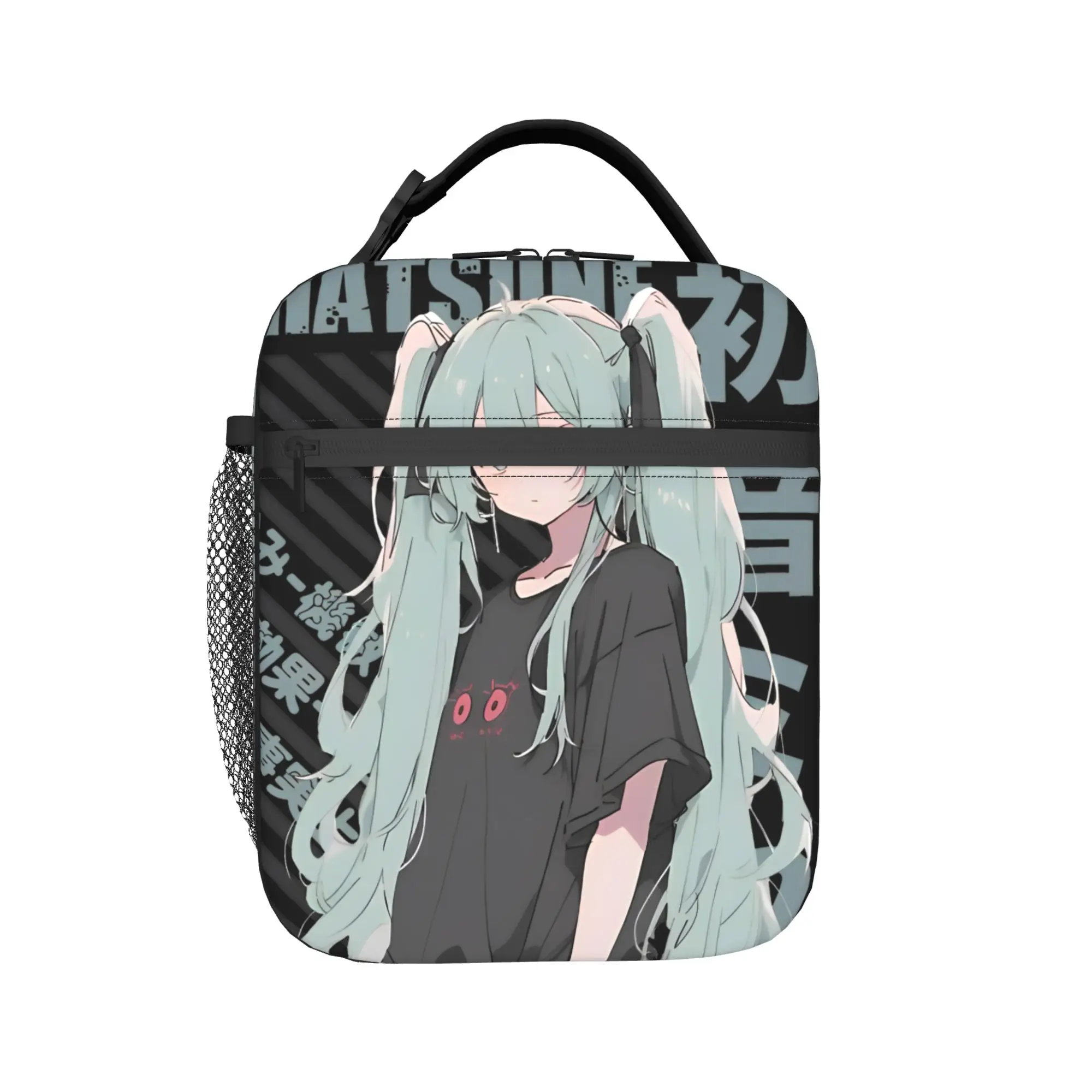 Hatsune Miku Thermal Insulated Lunch Bag for Picnic Portable Bento Box Men Women Cooler Thermal Food Box