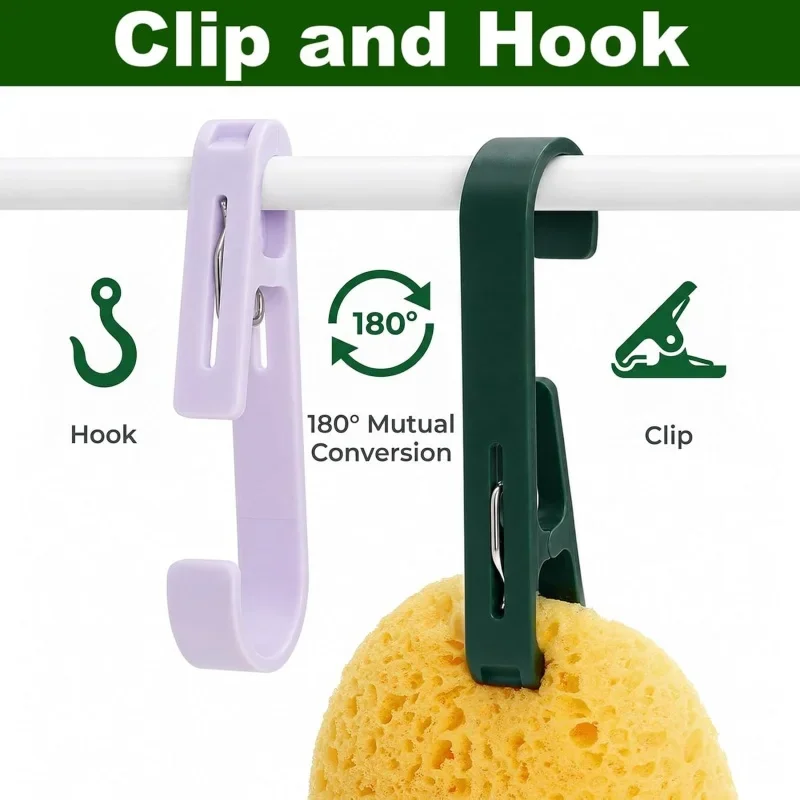 1pcs Coat Clips Cosmetic Hanging Clips Multifunctional Toiletries Clips Curtain Clips Clothes Hangers Portable Hat Storage Hooks