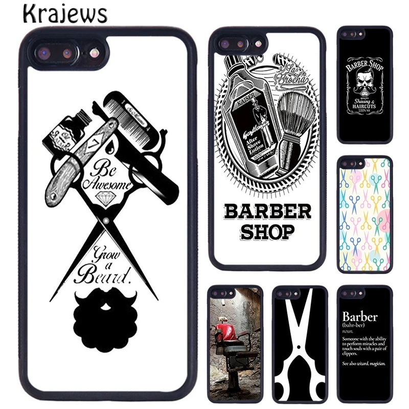 Krajews lustiger Buchstabe Friseursalon Haartelefonhülle für iPhone 17 Air 16 15 14 plus 11 12 13 Pro Max coque
