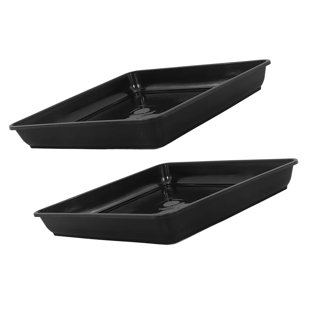 

2pcs Flower Pot Tray Thickened Planter Tray for Plants Square Saucer Water Collection Durable Outdoor Indoor Garden Decor