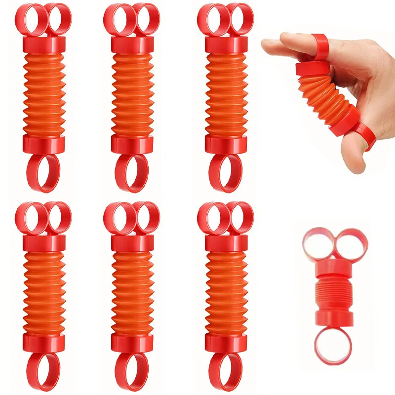 2pcs Children And Adults Decompression Finger Pulling Tube Toy Sensory Finger Sports Toy Pop Stretching Tube Decompression Toys