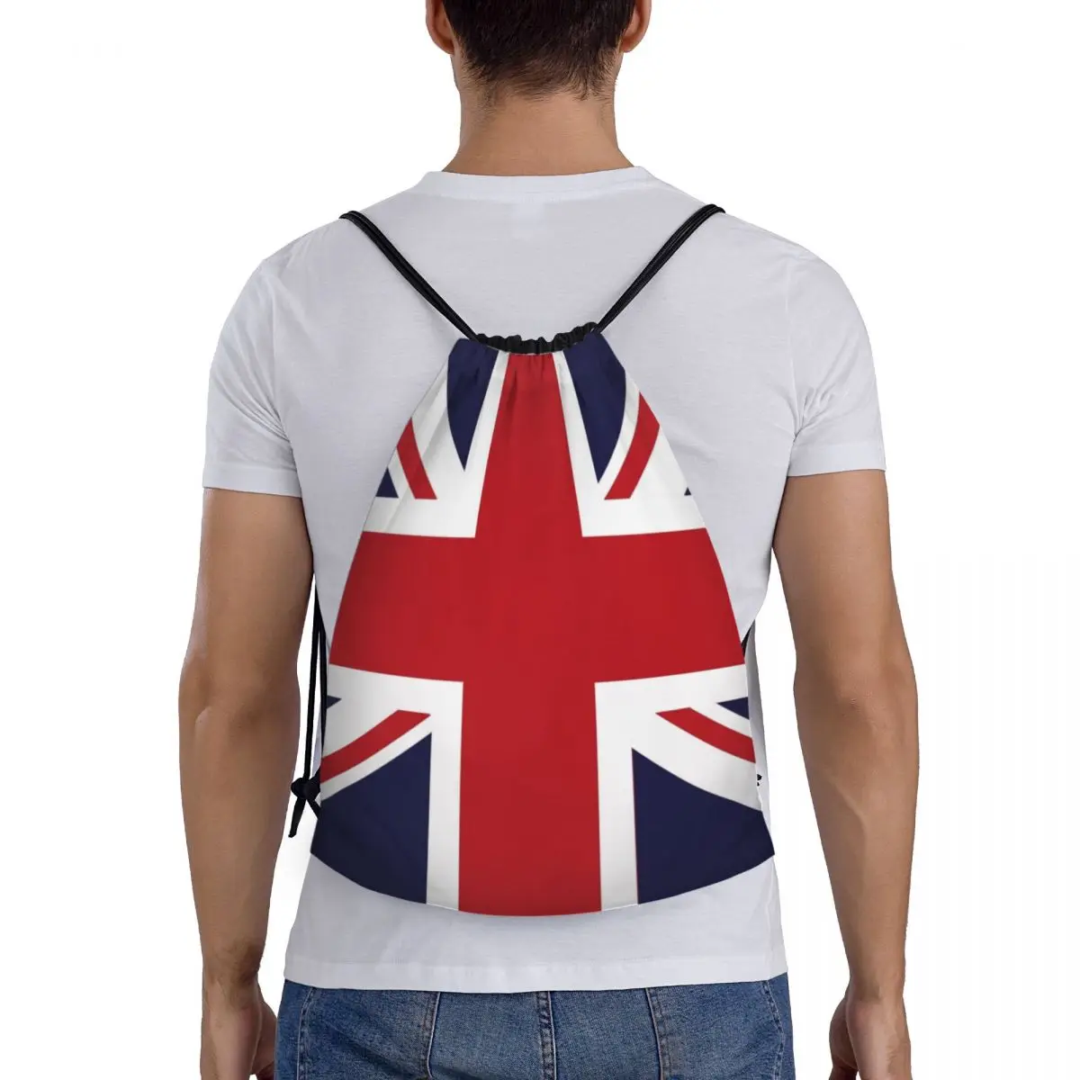 Union Jack Flag Of The UK Drawstring Backpack Sports Gym Bag for Women Men United Kingdom British Training Sackpack