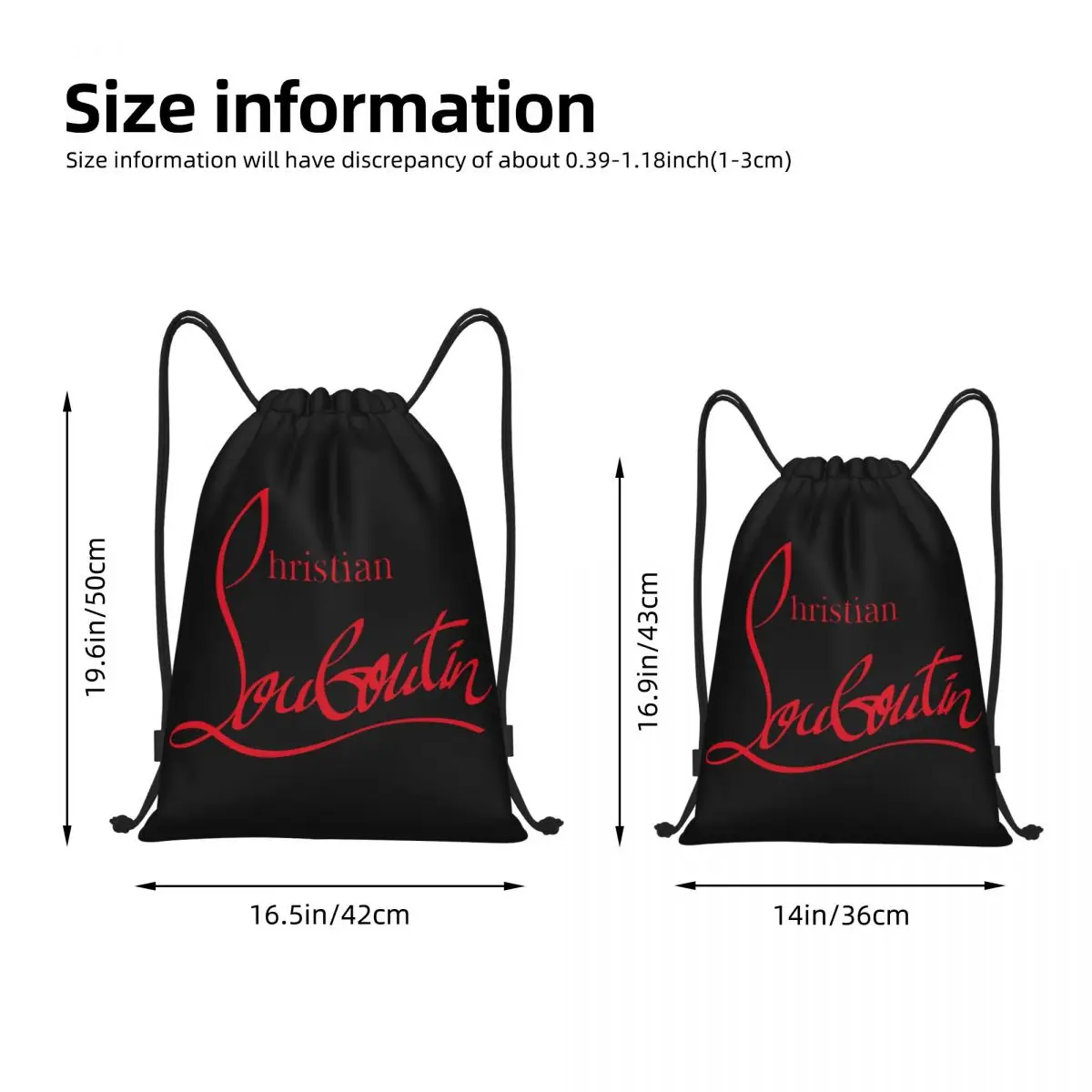 Christians High Heels Louboutins Drawstring Bags Soccer Backpack Gym Sackpack Lady Beauty String Bag for Hiking